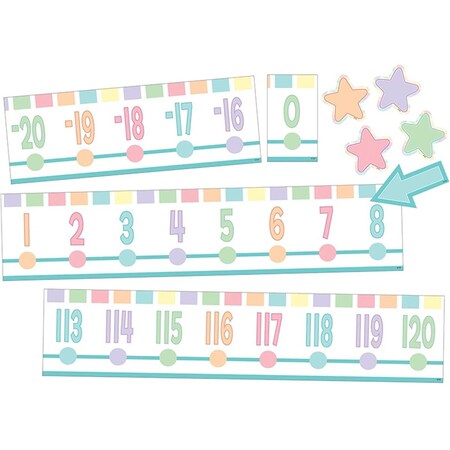 Teacher Created Resources Pastel Pop Number Line Bulletin Board Set TCR8446